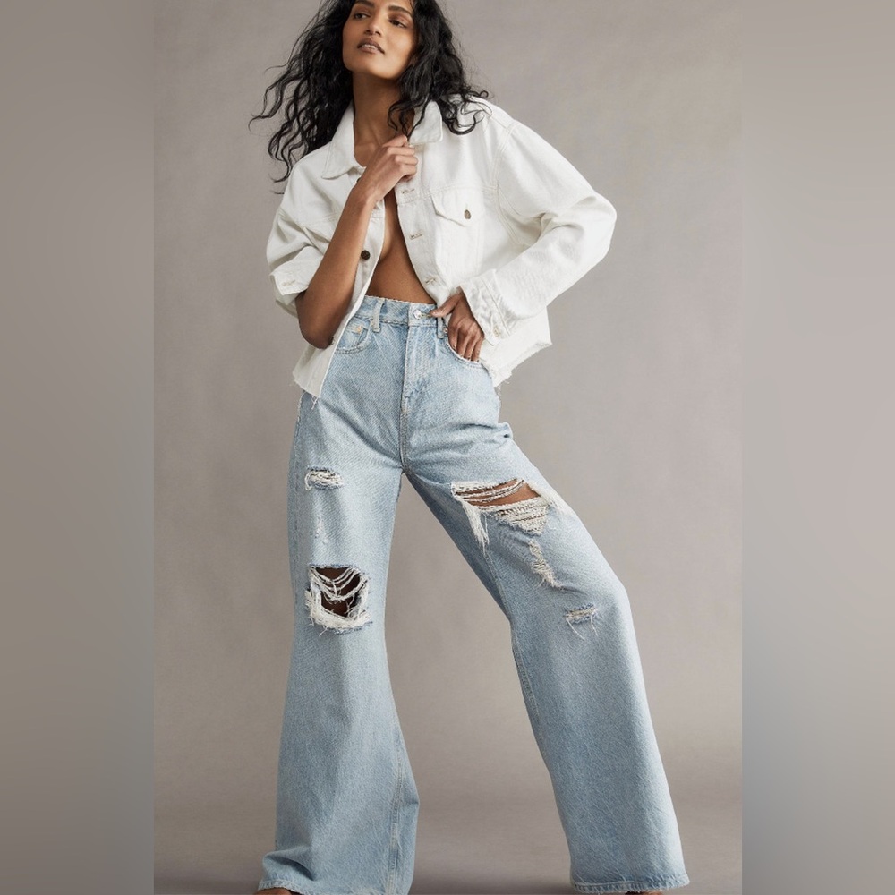 Free People Ollie Extreme Wide Leg Jeans - Picture 1 of 12